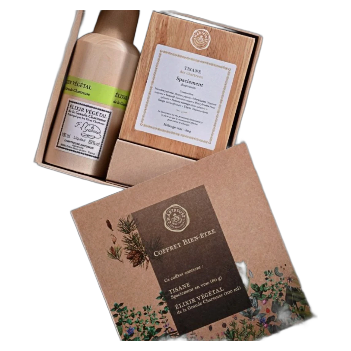 Chartreuse - Coffret Bien-être - Elixir et Tisane Spaciement