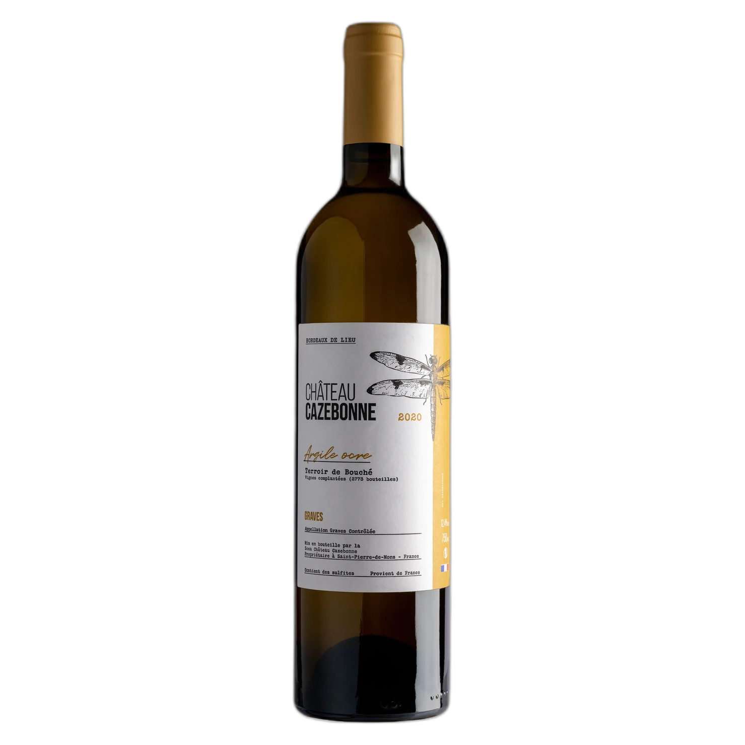Château Cazebonne - Graves blanc Argile Ocre De Bouché 2020